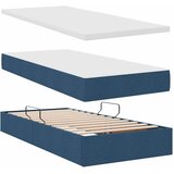  LED krevet za pohranu s madracem Plava 90 x 200 cm Tkanina | shoptok.hr
