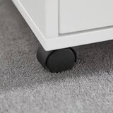 Bessagi Home klubska miza mick, bela, 2 predala, kolesca | Shoptok.si