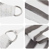  Jedrilica za sunčevu sjenu Svijetlo siva i bijela. 2 x 2 x 2 m | Shoptok.si