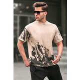 Madmext Beige Patterned Basic T-Shirt 6092 Cene