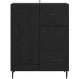 vidaXL Strani šal s predalom Črna Orehovina 69,5 x 34 x 90 cm | Shoptok.si