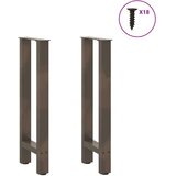  Noge za konzolni stol Prirodni čelik 2 kom 28 x (72-73) cm Čelik - Prirodna 28 x (72-73) cm 2 1 | shoptok.hr