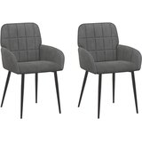 vidaXL Jedilni stoli 2 pcs Žamet Temno siva 57 x 50 x 85 cm, (5000296772) | Shoptok.si
