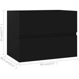 Ormarić za umivaonik crni 60 x 38 5 x 45 cm od iverice | shoptok.hr