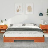  Posteljni okvir Rjava 200 x 200 cm Trdna borovina, (5000127679) | Shoptok.si