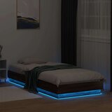  Posteljni okvir z LED lučkami rjavi hrast 90x200 cm | Shoptok.si