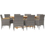  7-dijelni vrtni blagovaonski set s jastucima sivi | shoptok.hr