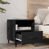  Noćni ormarić crni od konstruiranog drva | shoptok.hr