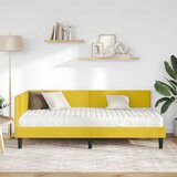  Kutni krevetni okvir s madracem 2 kom. Žuta 90 x 200 cm Baršun | Shoptok.si