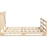  Okvir kreveta s uzglavljem 200 x 200 cm od masivne borovine | shoptok.hr