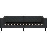  Dnevni krevet s madracem crni 100 x 200 cm od tkanine | shoptok.hr