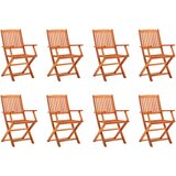 Maison Chic Zložljivi Vrtni Stoli - Stol za vrti 8 kosov trden evkaliptus JS3250, (21875665) | Shoptok.si