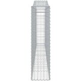  Obokane gabion košare 8 kosov 400x30x120/140cm pocinkano železo, (21000193) | Shoptok.si
