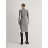 Reserved midi obleka iz džersija - siva | Shoptok.si