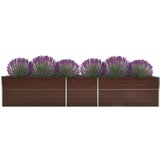 vidaXL Povišena vrtna gredica od pocinčanog čelika 400x80x45 cm smeđa Cijene