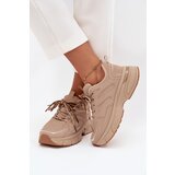 Boto Women's Sports Sneakers With Double Lacing Beige Annelie | shoptok.hr
