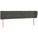Maison Chic Vzglavna omarica - Nočna omarica - Posteljna omarica z ušesi temno sivo 203x23x78/88 cm žamet, (21709978) | Shoptok.si