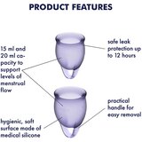Satisfyer - Feel Confident Menstrual Cup Set Lila | Shoptok.si