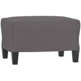  Fotelja s tabureom siva 60 cm od umjetne kože | Eponuda.com