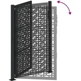 vidaXL Vrtna vrata črna 105x155 cm Jeklena križna oblika | Shoptok.si