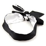 LATETOBED BDSM Line Satin Blindfold Black-White Cene