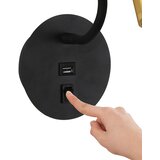  Brilagi -LED Fleksibilna zidna lampa sa USB portom MAYA LED/3W/230V crna/zlatna | Eponuda.com