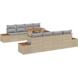  Sjedeća garnitura za vrt 9 kom. Bež poliratan 100 x 55 x 73 cm | shoptok.hr