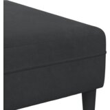  Baršunasta sofa s jastukom s jastukom 3 pcs Crna 208 cm Baršun | shoptok.hr