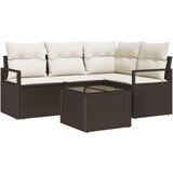  set 4-delnega kavča za vrt z blazinami sivo poli ratan | Shoptok.si
