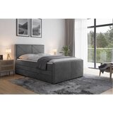 MID.YOU POSTELJA BOXSPRING 140 cm x 200 cm , les, kovina, umetna masa svetlo siva | Shoptok.si
