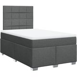  Krevet box spring s madracem tamnosivi 120 x 190 cm tkanina | shoptok.hr