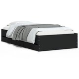  Okvir za krevet s ladicama crni 100x200 cm konstruirano drvo | shoptok.hr