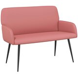  Dvosjed s metalnim nogama 2-sjedalo Ružičasta Umjetna koža | shoptok.hr