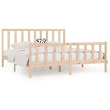  Posteljni okvir iz trdnega lesa 200x200 cm, (20643565) | Shoptok.si