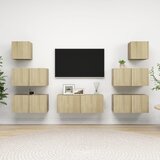  7-dijelni set TV ormarića boja hrasta sonome konstruirano drvo | Eponuda.com