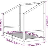  Otroški posteljni okvir bel 90x200 cm trdna borovina, (20916893) | Shoptok.si