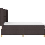 Box Spring postelja z vzmetnico in LED temno rjava 140x190 cm tkanina, (22049574) | Shoptok.si