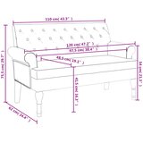  Klupa s naslonom svjetlosiva 120 x 62 x 75,5 cm od tkanine | shoptok.hr