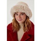 Happiness İstanbul Women's Beige Faux Für Bucket Hat | Shoptok.si