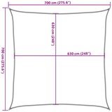  Jedro za zaštitu od sunca 160 g/m² Kvadratno narančasto 7x7 m HDPE | shoptok.hr