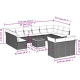  13-dijelni set vrtnih sofa s jastucima poliratan Bež | shoptok.hr