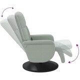  Masažni naslonjač s osloncem za noge svjetlosivi baršunasti | shoptok.hr