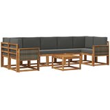  Set vanjskih sofa 6 kom. Prirodna i antracit | shoptok.hr