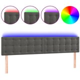  LED uzglavlje tamnosivo 160x5x78/88 cm baršunasto | shoptok.hr