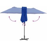  Vrtni suncobran Azurnoplava 370 x 197 x 239 cm | shoptok.hr