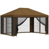 vidaXL Vrtni gazebo s stranskimi stenami 4 × 3 m Taupe, (5000219033) | Shoptok.si
