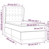  Krevet s oprugama i madrac cappuccino 80x200 cm od umjetne kože | shoptok.hr