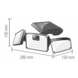  Reflektor LED sa solarnim panelom, 700lm, PIR detektor, IP65 - FLP3SOLAR | shoptok.hr