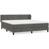  The Living Store Box spring postelja z vzmetnico temno siva 180x200 cm žamet - Box Spring Postelja, (21488432) | Shoptok.si