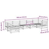  7-dijelni set vrtnih sofa od masivne borovine | shoptok.hr